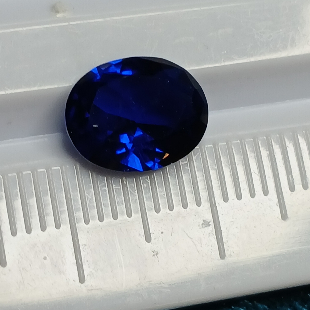 Oval Blue Lab Created Tanzinite Gemstone 10x8mm